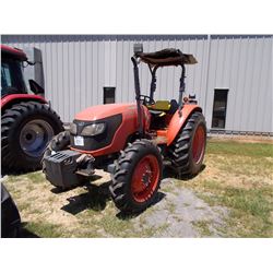 MAHINDRA 6100 FARM TRACTOR, VIN/SN:DG01360 - MFWD, 3 PTH, PTO, 1 REMOTE, ECAB W/AIR, RANCH HAND FRON