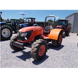 KUBOTA M9540 FARM TRACTOR, VIN/SN:84809 - MFWD, PTO, 3 PTH, 1 HYD REMOTE, ROLL BAR, 16.9-24 TIRES