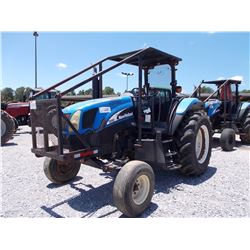 NEW HOLLAND TS 110A FARM TRACTOR VIN/SN:ACP263400 - PTO, 3PTH, 3HYD REMOTES, CANOPY, 18.4-34 TIRES, 