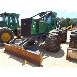 2014 JOHN DEERE 648H GRAPPLE SKIDDER, VIN/SN:659499 - DUAL ARCH, WINCH, ECAB W/AIR, 30.5L-32 TIRES, 