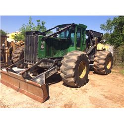 2011 JOHN DEERE 648H SKIDDER, VIN/SN:633955 - DUAL ARCH, WINCH, ECAB W/AIR, METER READING 9,935 HOUR