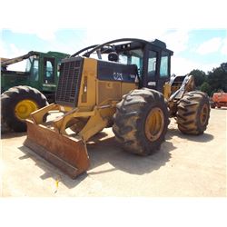 2008 CAT 525C GRAPPLE SKIDDER, VIN/SN:52500447 - SINGLE ARCH, WINCH, ECAB W/AIR, 30.5L-32 TIRES, MET