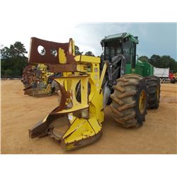 JOHN DEERE 843K FELLER BUNCHER, VIN/SN:648969 - JD FD45 SAW HEAD, ECAB W/AIR, 28L-26 TIRES, METER RE
