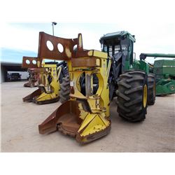 2013 JOHN DEERE 643K FELLER BUNCHER, VIN/SN:651593 - JOHN DEERE FD45 SAW HEAD, ECAB W/AIR, 28L-26 TI