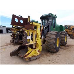 2012 JOHN DEERE 643K FELLER BUNCHER, VIN/SN:646200 - JD FD45 SAW HEAD, ECAB W/AIR, 28L-25 TIRES, MET