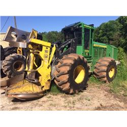 2011 JOHN DEERE 643K FELLER BUNCHER, VIN/SN:633652 - SAW HEAD, ECAB W/AIR, 28L-26 TIRES, METER READI