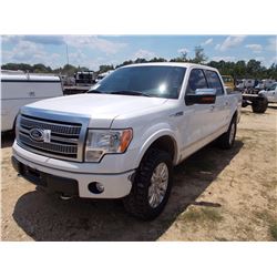 2012 FORD F150 PLATINUM PICKUP, VIN/SN:1FTFW1EF7CFA98960 - CREW CAB, GAS ENGINE, A/T, TOOL BOX, ODOM