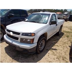 2012 CHEVROLET COLORADO PICKUP, VIN/SN:1GCCSBF98C8131370 - GAS ENGINE, A/T, ODOMETER READING 104,964