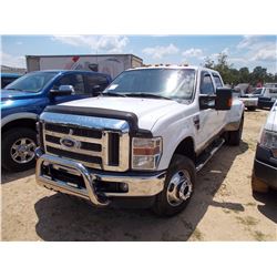 2010 FORD F350 DUALLY, VIN/SN:1FTWW3DR4AEA10215 - 4X4, CREW CAB, POWER STROKE DIESEL ENG, A /T, FUEL