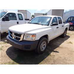2009 DODGE DAKOTA PICKUP, VIN/SN:1D7HW28K29S789696 - 4X4, CREW CAB, GAS ENGINE, A/T, ODOMETER READIN