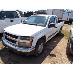 2008 CHEVROLET COLORADO LT PICKUP, VIN/SN:1GCCS39E688189953 - EXTENDED CAB, GAS ENGINE, A/T