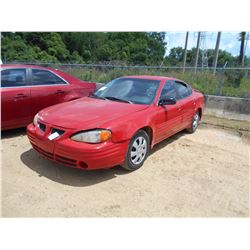1999 PONTIAC GRAND AM, VIN/SN:1G2NE52T6XM844238 - GAS ENG, A /
