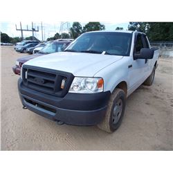 2007 FORD F150 PICKUP, VIN/SN:1FTPX14V07NA68060 - 4X4, EXTENDED CAB, GAS ENGINE, A/T, ODOMETER READI