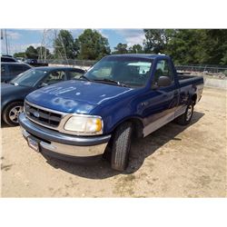 1997 FORD 150XL PICKUP, VIN/SN:1FTDF1725VNB73309 - GAS ENGINE, 5 SPD TRANS, ODOMETER READING 294,157