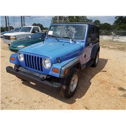 1997 JEEP WRANGLER SPORT, VIN/SN:1J4FY19S6VP457126 - 4X4, GAS ENGINE, A/T, ODOMETER READING 195,608 