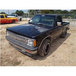1991 CHEVROLET S10 PICKUP, VIN/SN:1GCCS14Z8M8271126 - GAS ENG, A/T, ODOMETER READING 134,697 MILES