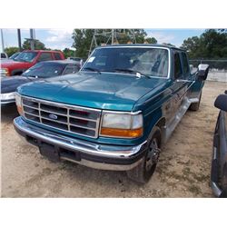1995 FORD F350 XLT DUALLY, VIN/SN:1FTJW35F8SEA27471 - CREW CAB, POWER STROKE DIESEL ENG, A /T, GOOSE