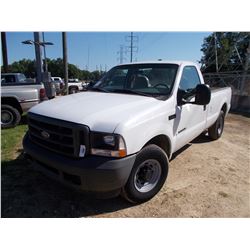 2002 FORD F250 PICKUP, VIN/SN:1FTNF20F12EB79403 - 7.3L POWER STROKE DIESEL ENG, A/T, ODOMETER READIN