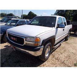 2000 GMC Z71 PICKUP, VIN/SN:1GTEK19T4YE113807 - CREW CAB, GAS ENG, A/T, ODOMETER READING 181,680 MIL