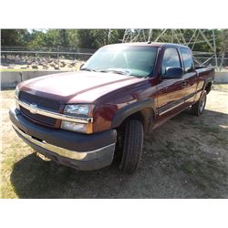 2003 CHEVROLET SILVERADO 2500HD PICKUP, VIN/SN:1GCHC29G63E125808 - 8100 VORTEX, A/T, EXTENDED CAB, O