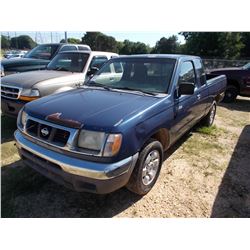 2000 NISSAN FRONTIER PICKUP, VIN/SN:1N6DD26S6YC349813 - EXTENDED CAB, GAS ENG, 5 SPD TRANS, ODOMETER
