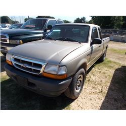 2000 FORD RANGER PICKUP, VIN/SN:1FTYR14X7YTA38941 - EXTENDED CAB, GAS ENG, A /T, ODOMETER RADING 155