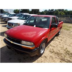 2003 CHEVROLET PICKUP, VIN/SN:1GCCS19H038129285 - EXTENDED CAB, GAS ENG, 5 SPD TRANS, ODOMETER READI