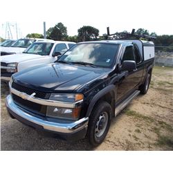 2005 CHEVROLET COLORADO PICKUP, VIN/SN:1GCDT198358118561 - EXTENDED CAB, COVERED BED, GAS ENGINE, A/