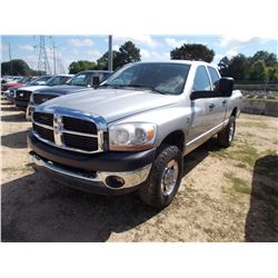 2006 DODGE RAM PICKUP TRUCK, VIN/SN:3D7KS28C46G265950 - 4X4 EXTENDED CAB, CUMMINS TURBO DIESEL ENGIN