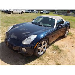 2007 PONTIAC SOLSTICE GXP CONVERTIBLE, VIN/SN:1GZMG35X17Y134438 - GAS ENG, 5 SPD TRANS,ODOMETER READ