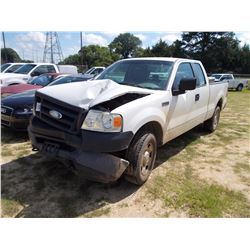 2007 FORD F150XL PICKUP, VIN/SN:1FTRX14WX7FA68711 - 4X4, TRITON GAS ENG, A/T, ODOMETER READING 159,4