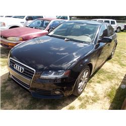 2010 AUDI AU20T VIN/SN:WAUBBFAFL8AN004457 - GAS ENGINE, A/T, ODOMETER READING 115,708 MILES