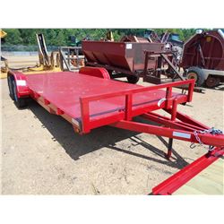 7' X 20' T/A TAG TRAILER, VIN/SN:SL2BU2026HT000382 - 24" DOVETAIL, RIDE IN RAMPS, ST205/75R15 TIRES