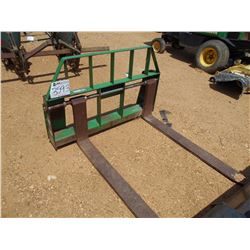 JOHN DEERE PALLET FORKS, FITS QUICK HITCH