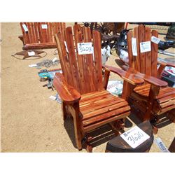 GLIDER ROCKER, RED CEDAR, AMISH BUILT, SINGLE