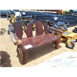 TEAK WOOD LOVE SEAT