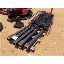 (22) SECTION 3' X 78" METAL FENCE W/POSTS