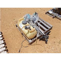52 GALLON SPRAYER, 12V PUMP, HOSE & NOZZELL, MISC WEED EATER