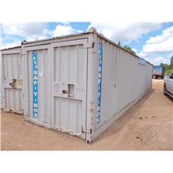 40' STEEL SHIPPING CONTAINER, - 2 SIDE DOORS