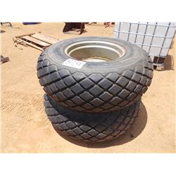 (2) 16.9-24 TIRES, - FITS MASSEY FERGUSON FARM TRACTOR