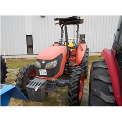 KUBOTA M7040D FARM TRACTOR, VIN/SN:84543 - MFWD, 3 PTH, PTO, 1 HYD REMOTE, CANOPY, 16.9-30 REAR TIRE