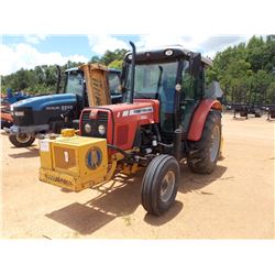 MASSEY FERGUSON 593 FARM TRACTOR - 3PTH, PTO, (2) HYDRAULIC REMOTES, ALAMO 1574R FAIL MOWER SIDE MOU