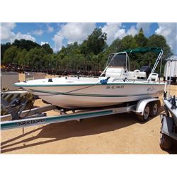 KEY LARGO FIBERGLASS boat, VIN/SN:MUS067810000 -21', 200HP OPTIMAX OUTBOARD ENGINE, CANOPY, ALUMINUM