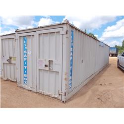 40' STEEL SHIPPING CONTAINER, - 2 SIDE DOORS
