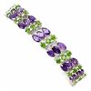 Image 1 : NATURAL PURPLE AMETHYST-CHROME DIOPSIDE BRACELET