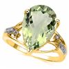 Image 1 : Natural Green Tea Amethyst Diamond Ring