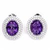 Image 1 : Natural Purple Amethyst Earrings