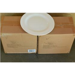 2 BOXES OF SOLAR FINE BONE CHINA 10.5  EMBOSSED RIM