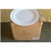 Image 1 : BOX OF SOLAR FINE BONE CHINA 12" EMBOSSED RIM PLATES