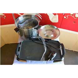 ELECTRIC GRIDDLE AND STEAMER POT